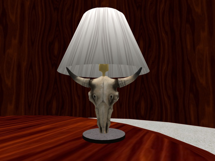 TM Cow Skull Table Lamp - Touch On-Off