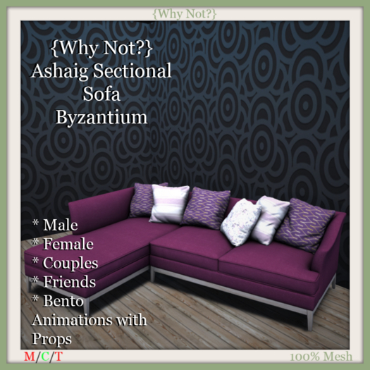 {Why Not?} Ashaig Sectional Sofa-Byzantium-Boxed
