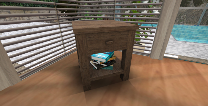 DED MADISON RUSTIC BEDSIDE TABLE