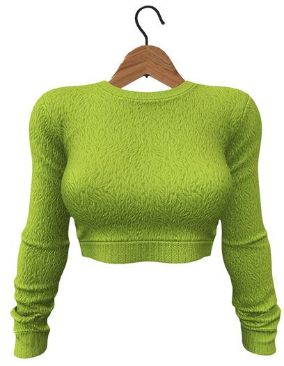 RIOT / Nell Fur Sweater - Lime