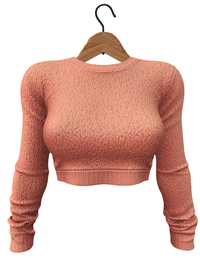 RIOT / Nell Fur Sweater - Coral