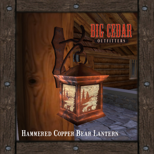 [Laramie Traders] Hammered Copper Bear Lantern