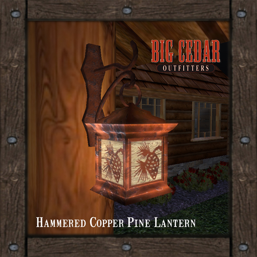 [Laramie Traders] Hammered Copper Pine Cone Lantern