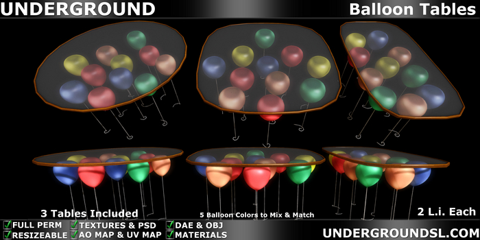 (UG) - Balloon Tables
