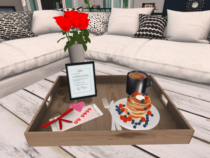 Romantic Breakfast Tray  LOVE Valentines