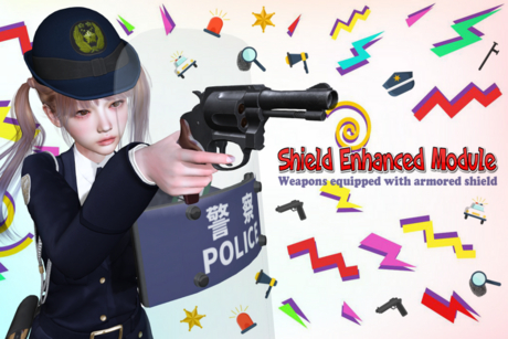Second Life Marketplace - SH RP Prop Gun - M60 JPN Police Revolver Shield