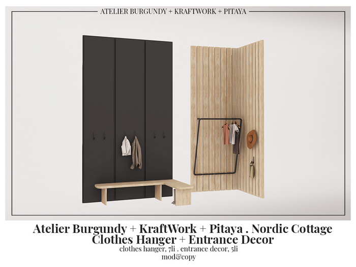 AB+KW+Pitaya . Nordic Cottage . Entrance Decor & Hanger *ADD*