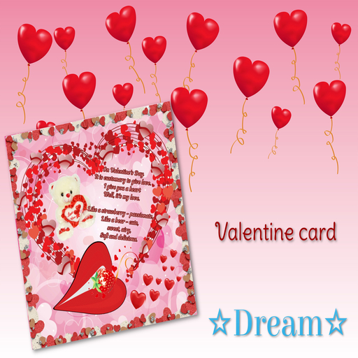 Valentine card Strawberry