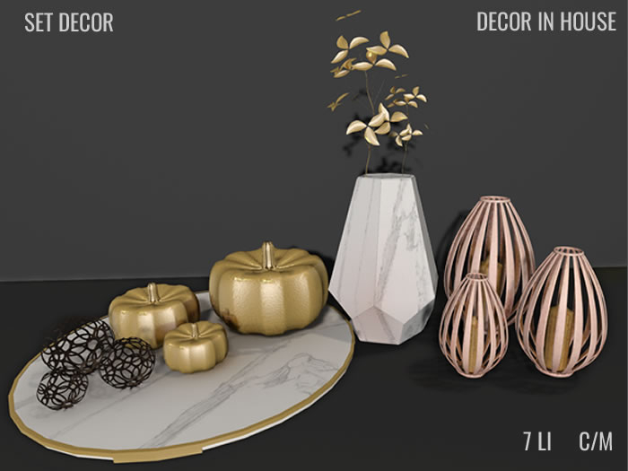 Set Decor Pumpkin