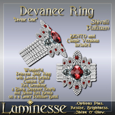 DEVANEE "Divine One" Shivali BENTO Ring OP - Red Black Sapphire Red Platinum