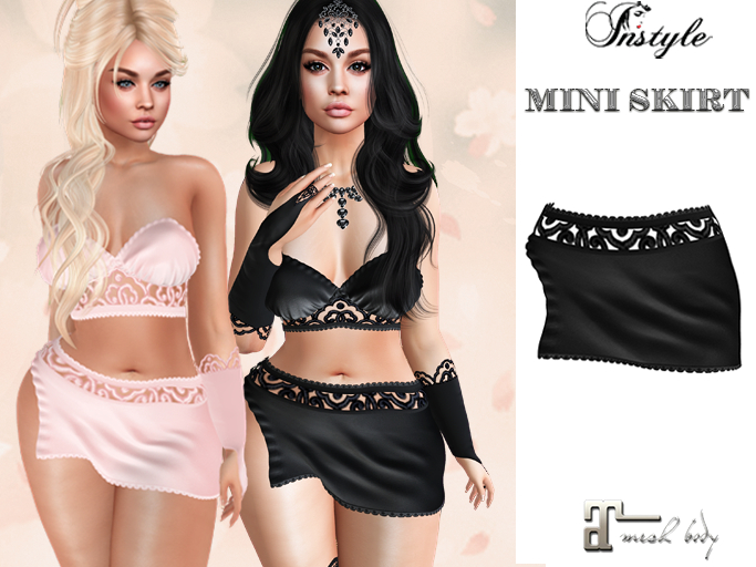 InStyle  MINI SKIRT Black-Maitreya