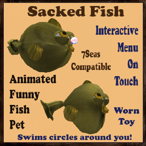 Funny Fish Pet: Sacked Fish -Worn Accessory Toy