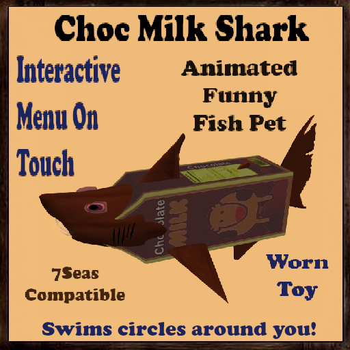 Funny Fish Pet: Chocolate Milk Shark - Accessory Toy