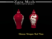 ZM - Deco - Chinese Dragon Red Vase - FULL PERM MESH