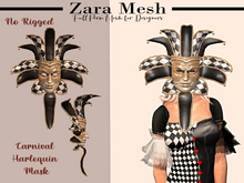 ZM - Carnival Harlequin Mask - FULL PERM MESH