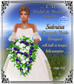 CM..Sabrina Cascade Bride Bouquet - Blue