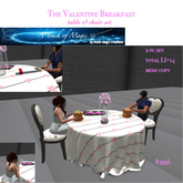 Valentine Breakfast table & chair set-Box LI=14