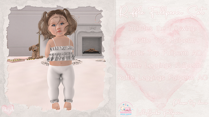 Blush. DEMO Ruffle Set Fullperm - LullaBeebs