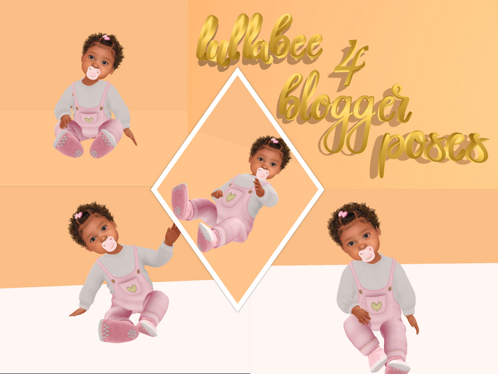 Lulla Beebs - 4 blogger poses sit