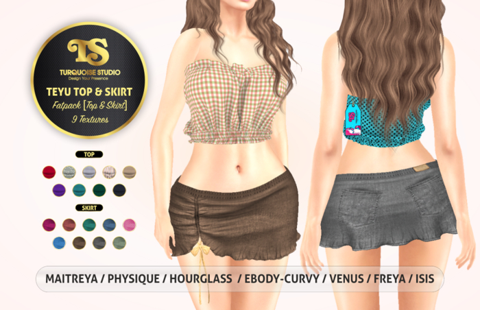 [TURQUOISE] TEYU TOP & SKIRT [FATPACK]