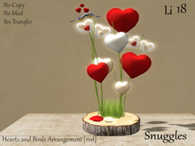Hearts and Birds Arrangement [red] By Snuggles 