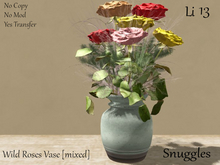 Wild Roses Vase [mixed] By Snuggles