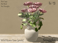 Wild Roses Vase [pink] By Snuggles 