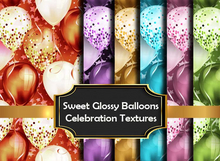 Sweet Glossy Balloons Celebration Textures Seamless v. 5