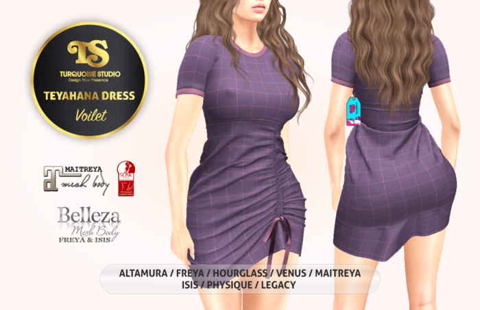 [TURQUOISE] TEYAHANA DRESS [VIOLET]