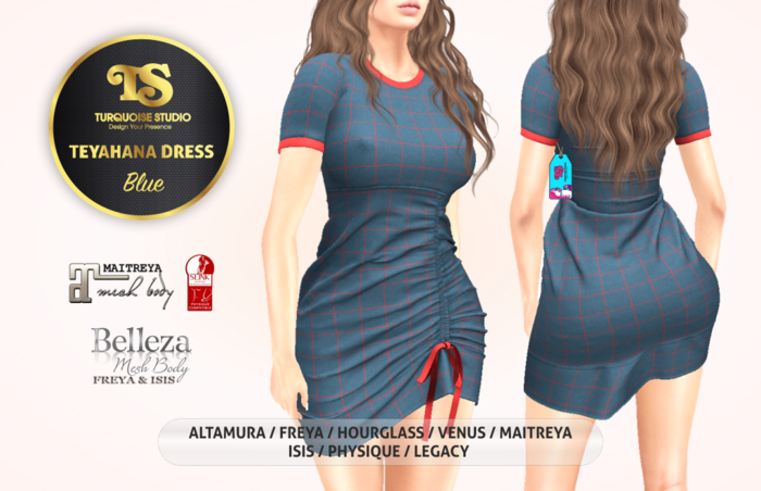 [TURQUOISE] TEYAHANA DRESS [BLUE]