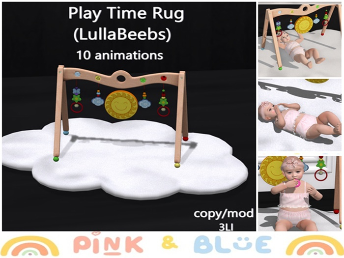 Play Time Rug (LullaBeebs){Pink&Blue}