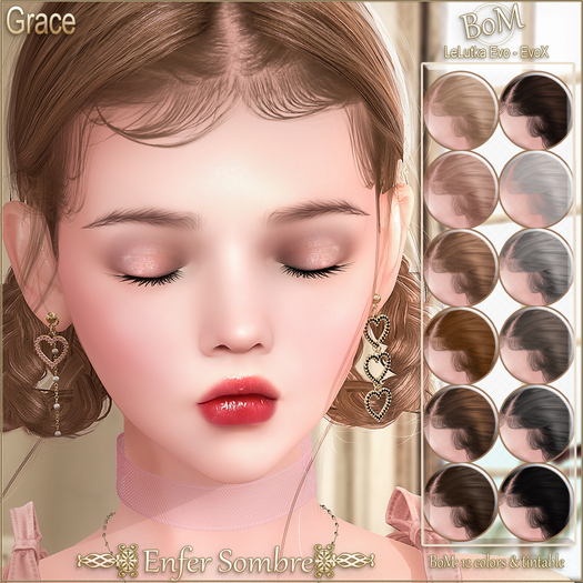(Enfer Sombre*) LeLutka EvoX Hairbase - Grace