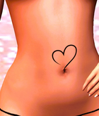 Simple Heart Belly button