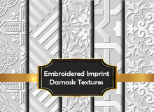 Embroidered Imprint Damask texture seamless v. 1