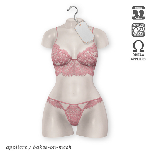 "Influencer" BOM lingerie - 05 rose | Appliers: Omega | Classic/Bakes-on-Mesh