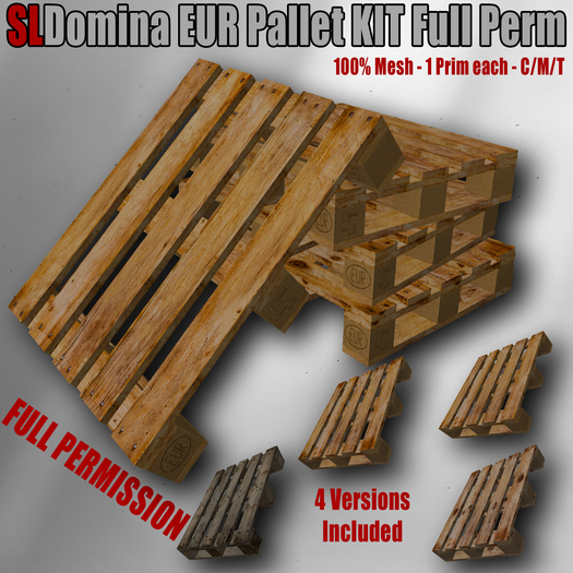 Second Life Marketplace - [FP] SLDomina EUR Pallet - Builders FULL PERM ...