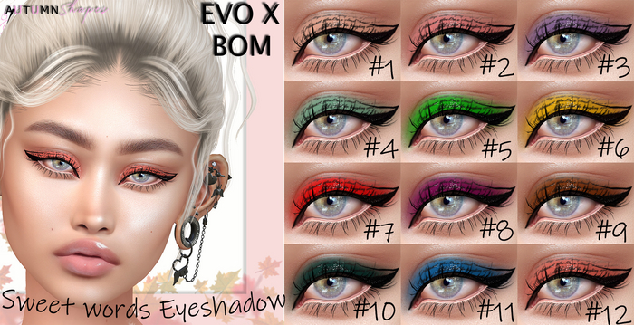 Autumn Shapes-Sweet Words Eyeshadow BOM/EVO X