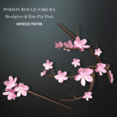 POISON ROUGE Sakura Headpiece & Hairpin Pink