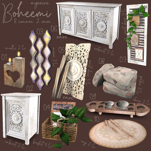 05 BOHEEMI GACHA - wall decor 2 RARE