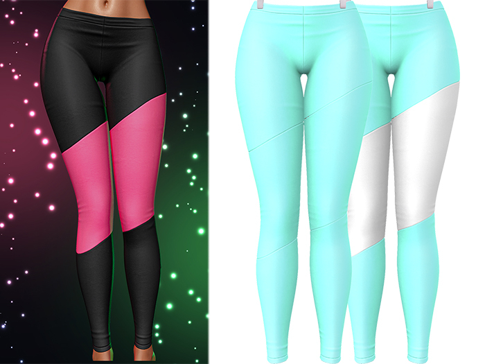 Second Life Marketplace Liv Asymmetrical Leggings [Seafoam Green