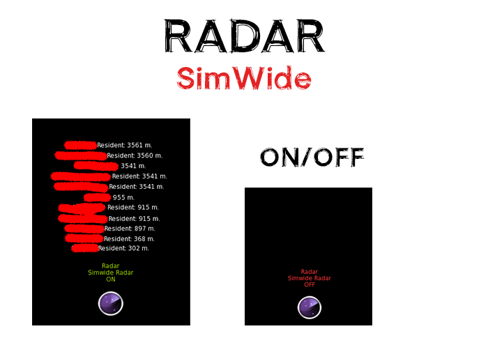  Radar SimWide On/Off