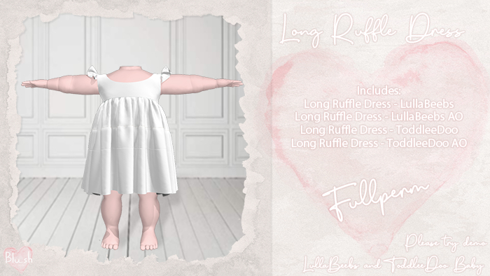 Blush. DEMO - Long Ruffle Dress - Fullperm