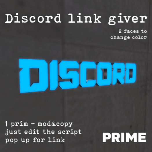 [PRIME] Discord Link Giver (wear me)