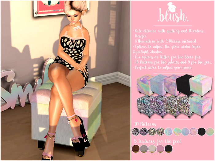 BLUSH - Ottoman Kawaii - 10 Colors & 8 Animations