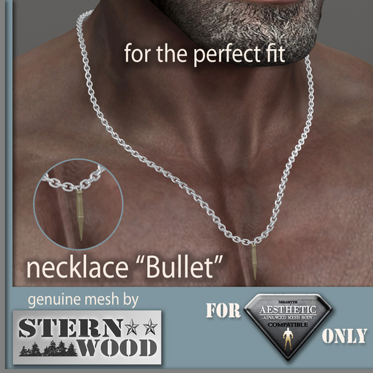 {JS} Aesthetic Necklace 'Bullet ' - silver/copper