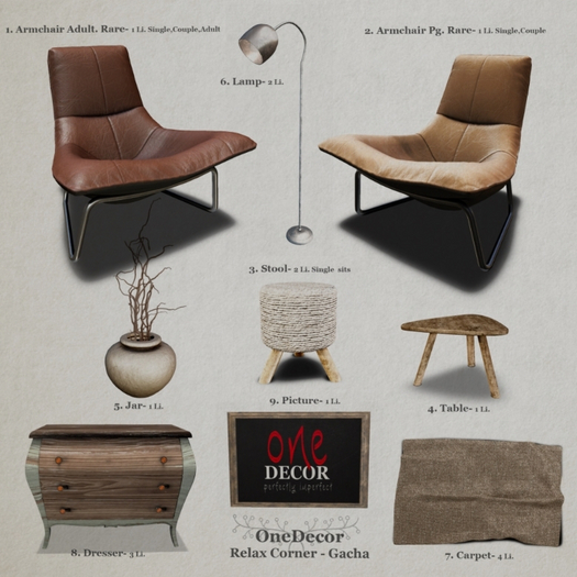 OneDecor(1) Relax Corner - Armchair_ Adult RARE