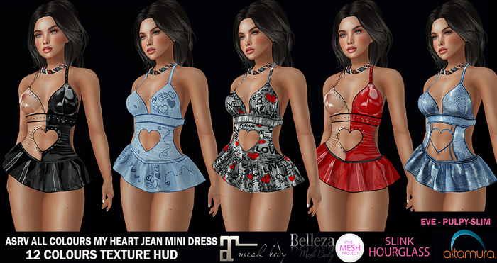 RADEX Mesh Asrv All Colours My Heart Jean Dress