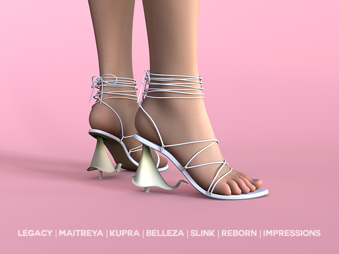 $NT Calla Lilly Heels WHITE