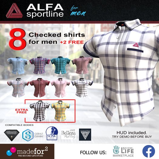 Checked shirts for men *** ALFA *** 