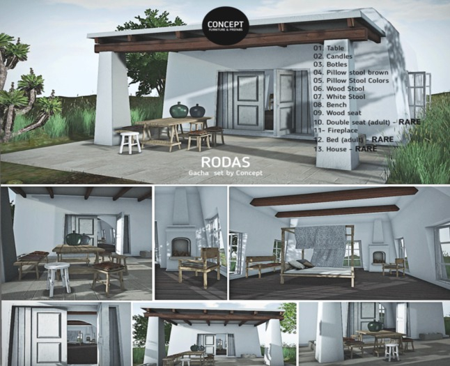 Concept} *12. Rodas. Bed - RARE